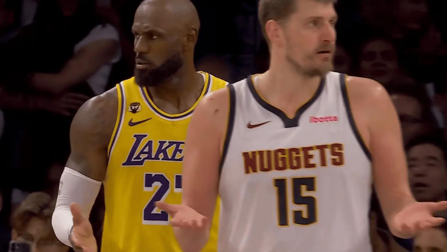 开云登录网址入口-四手连“摊”，詹姆斯与约基奇均对裁判不满同时摊手抗议