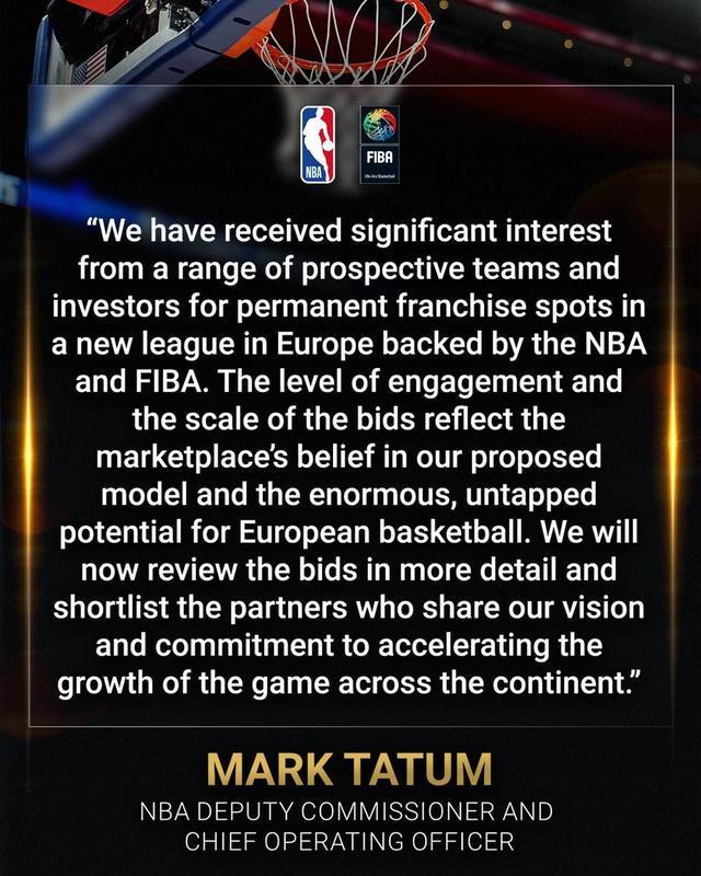 开云网站-NBA副总裁：NBA与FIBA探索在欧洲建立新联赛取得了重要进展